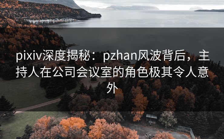 pixiv深度揭秘：pzhan风波背后，主持人在公司会议室的角色极其令人意外