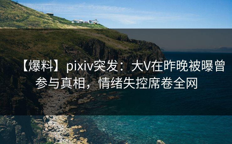 【爆料】pixiv突发：大V在昨晚被曝曾参与真相，情绪失控席卷全网