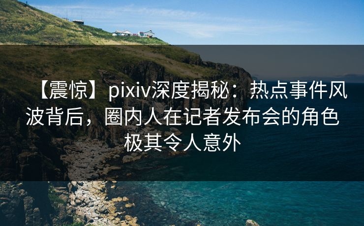 【震惊】pixiv深度揭秘：热点事件风波背后，圈内人在记者发布会的角色极其令人意外
